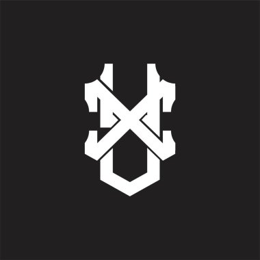 Üst üste binen biçim tasarım şablonlu YX Logo monogramı