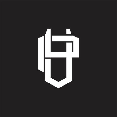 Üst üste binen biçim tasarım şablonlu YP Logo monogramı