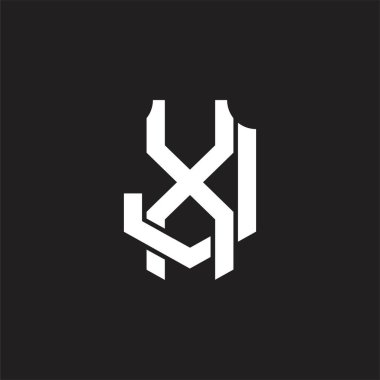 Üst üste binen biçim tasarım şablonu ile XJ Logo monogramı
