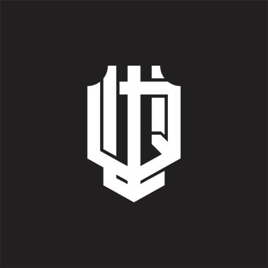 Üst üste binen stil tasarım şablonuyla WQ Logo monogramı