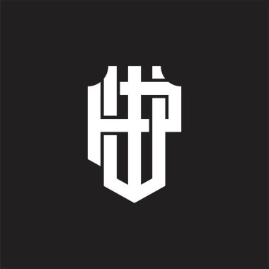 Üst üste binen biçim tasarım şablonu ile WP Logo monogramı