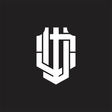 Üst üste binen biçim tasarım şablonu ile WO Logo monogramı