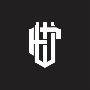 Üst üste binen biçim tasarım şablonu ile WF Logo monogramı