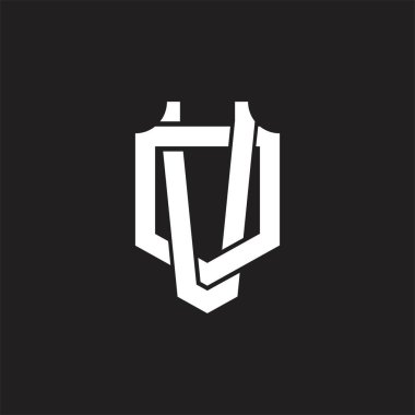 Üst üste binen stil tasarım şablonlu VD logo monogramı