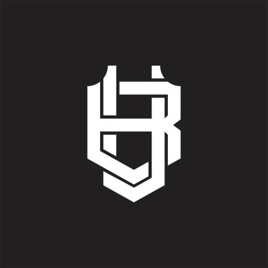 Üst üste binen biçim tasarım şablonlu UB logo monogramı