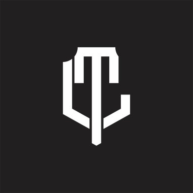 Üst üste binen biçim tasarım şablonlu TL Logo monogramı