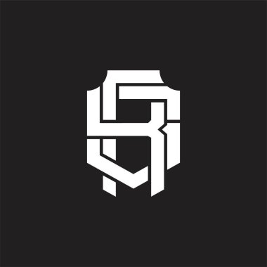 Üst üste binen stil tasarım şablonuyla SC Logosu başlığı