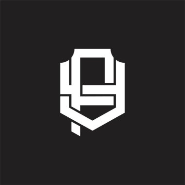 Üst üste binen biçim tasarım şablonlu PY Logo monogramı