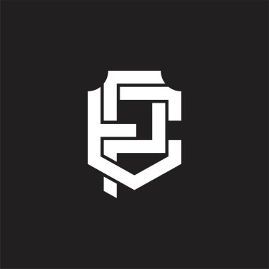 Üst üste binen biçim tasarım şablonlu PE logo monogramı