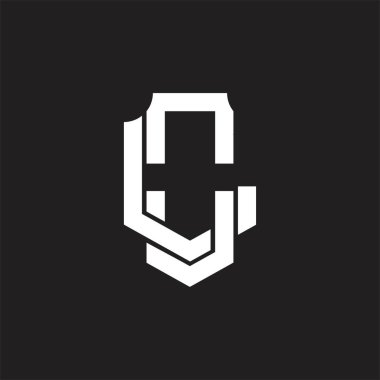 Üst üste binen biçim tasarım şablonlu OL Logo monogramı