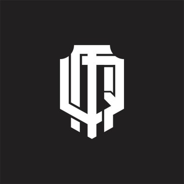 Üst üste binen biçim tasarım şablonlu MQ Logo monogramı