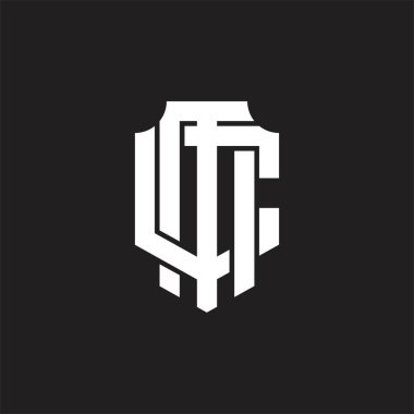 Üst üste binen biçim tasarım şablonlu MC Logo monogramı