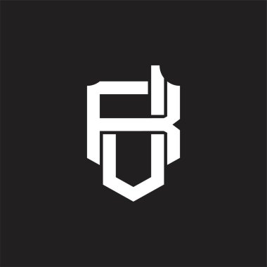 Üst üste binen biçim tasarım şablonu ile JR Logo monogramı