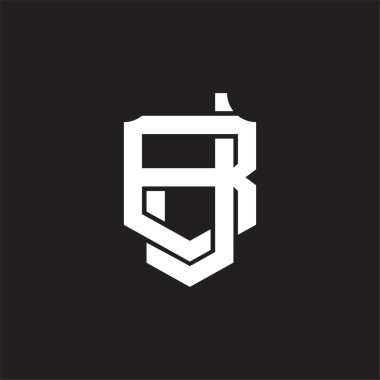 Üst üste binen biçim tasarım şablonu ile JB Logo monogramı
