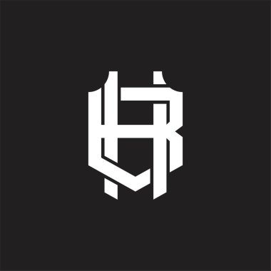 Üst üste binen biçim tasarım şablonlu HB logo monogramı
