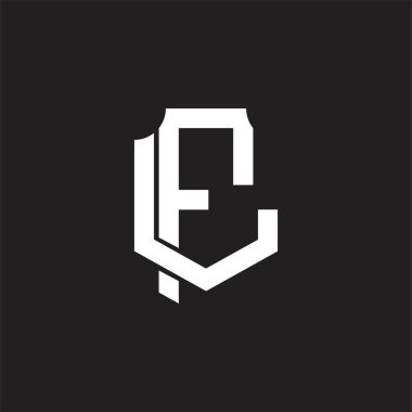Üst üste binen biçim tasarım şablonlu FL Logo monogramı