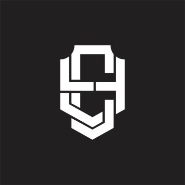 Üst üste binen biçim tasarım şablonu ile EY Logo monogramı