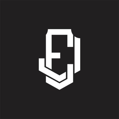 Üst üste binen biçim tasarım şablonu ile EJ Logo monogramı