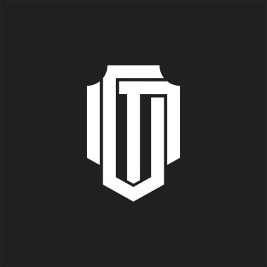 Üst üste binen biçim tasarım şablonlu DM Logo monogramı