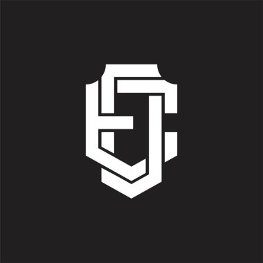 Üst üste binen biçim tasarım şablonu ile DE Logo monogramı