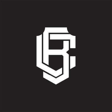 Üst üste binen biçim tasarım şablonlu BC Logo monogramı