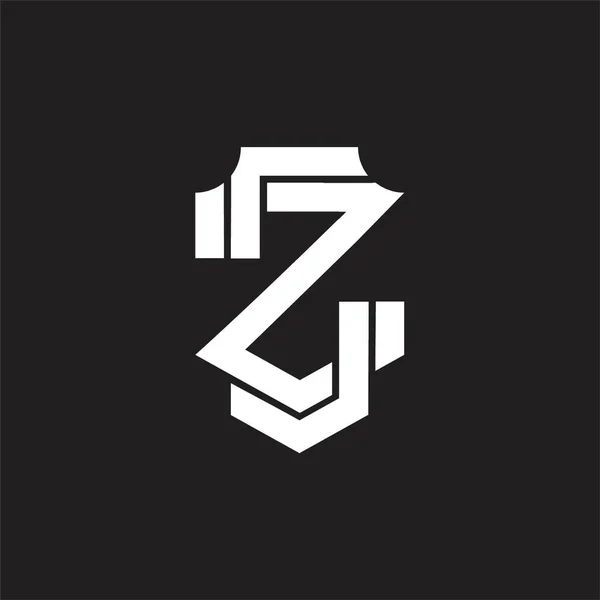 Üst Üste Binen Biçim Tasarım Şablonlu Logo Monogramı — Stok Vektör
