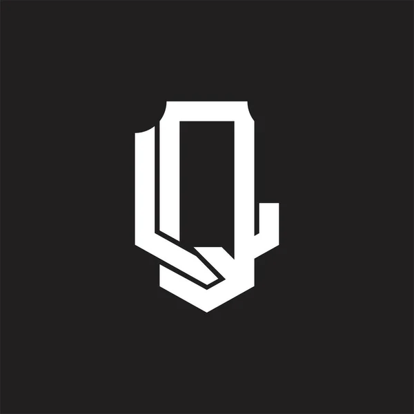 Logo Monogram Met Overlappende Stijl Design Template — Stockvector