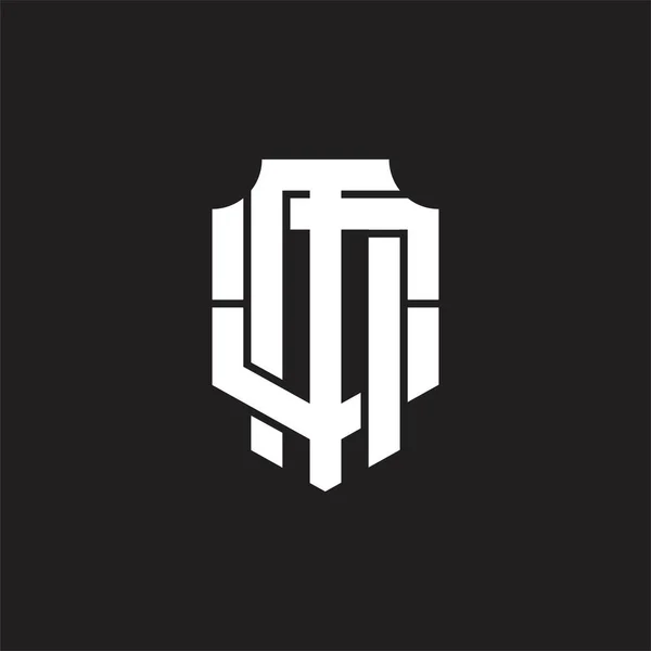 Logo Monograma Con Plantilla Diseño Estilo Superpuesto — Vector de stock