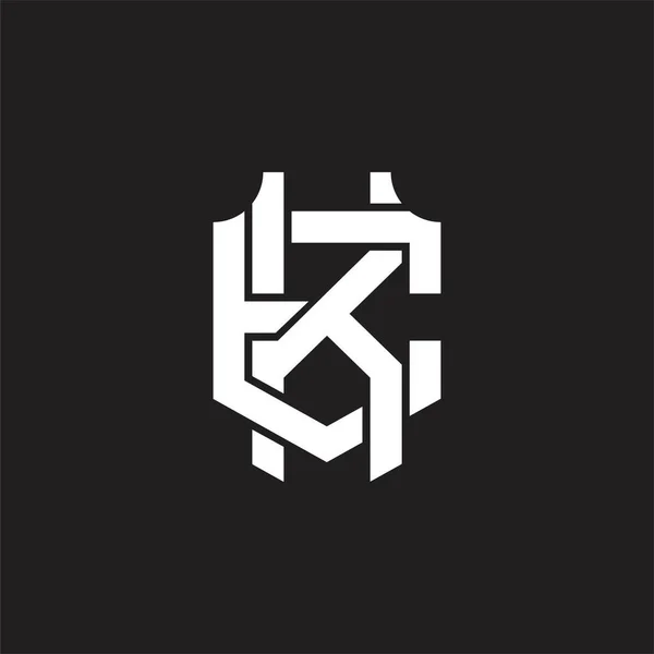 Logo Monogram Met Overlappende Stijl Design Template — Stockvector
