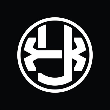 Üst üste binen stil vintage tasarım şablonuyla YX Logo monogramı