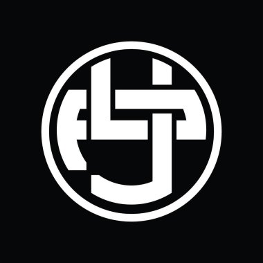 Üst üste binen stil vintage tasarım şablonuyla YP Logo monogramı