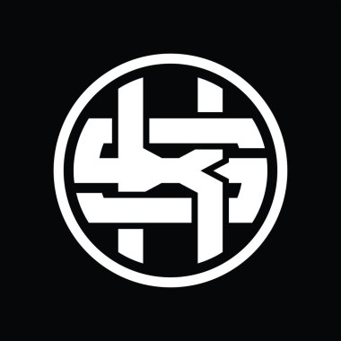 Üst üste binen stil vintage tasarım şablonuyla XS Logo monogramı