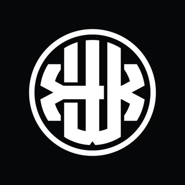 Üst üste binen stil vintage tasarım şablonu ile WX Logo monogramı