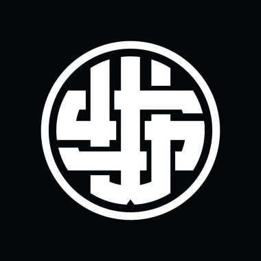 Üst üste binen stil vintage tasarım şablonu ile WS Logo monogramı