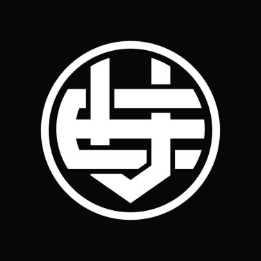 Üst üste binen stil vintage tasarım şablonuna sahip VE Logo monogramı