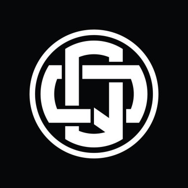 Üst üste binen stil vintage tasarım şablonuyla QO Logo monogramı