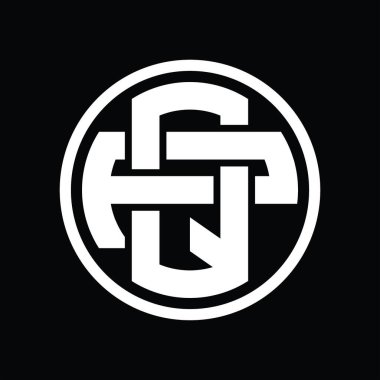 Üst üste binen stil vintage tasarım şablonuyla QP Logo monogramı