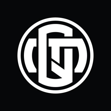 Üst üste binen stil vintage tasarım şablonuyla QM Logo monogramı