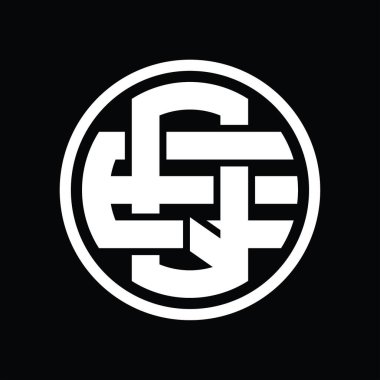 Üst üste binen stil vintage tasarım şablonuyla QE Logo monogramı