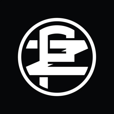 Üst üste binen stil vintage tasarım şablonuna sahip PZ Logo monogramı