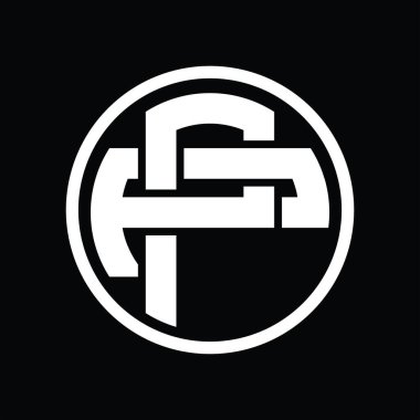 Üst üste binen stil vintage tasarım şablonuyla PP Logo monogramı