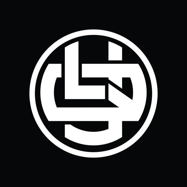 Logo Monogram Met Overlappende Stijl Vintage Design Template — Stockvector