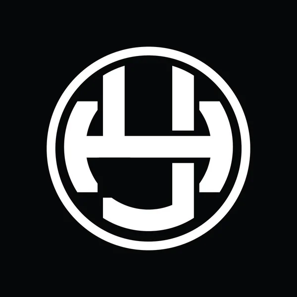 Logo Monogram Met Overlappende Stijl Vintage Design Template — Stockvector