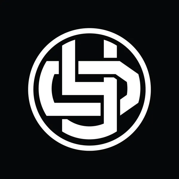 Monograma Logotipo Com Modelo Design Vintage Estilo Sobreposto —  Vetores de Stock