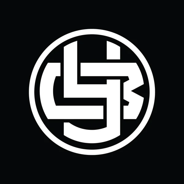 Logo Monogram Nakładającym Się Stylu Vintage Wzór Projektu — Wektor stockowy