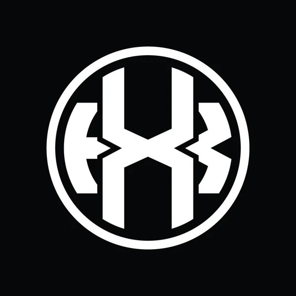 Monogramme Logo Avec Modèle Design Vintage Style Chevauchant — Image vectorielle
