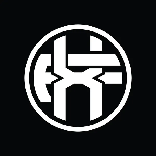Üst Üste Binen Stil Vintage Tasarım Şablonuna Sahip Logo Monogramı — Stok Vektör