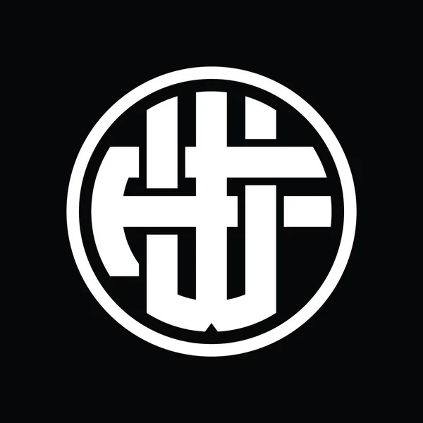 Üst Üste Binen Stil Vintage Tasarım Şablonu Ile Logo Monogramı — Stok Vektör
