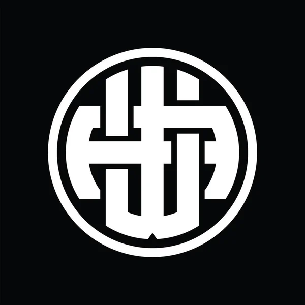 Monografia Logo Nakładającym Się Stylem Vintage Design Template — Wektor stockowy