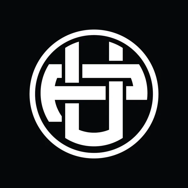 Logo Monogramme Avec Modèle Design Vintage Style Qui Chevauchent — Image vectorielle